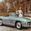 Woman And Mercedes SL 300 5D Diamond Painting Art