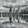 Chicago Water Reflection Diamond Painting Art