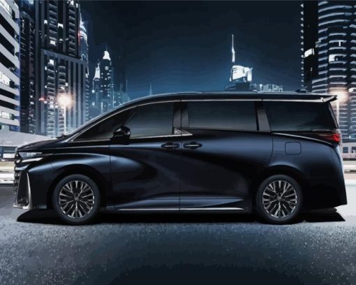 Black Toyota Alphard Diamond Painting Art