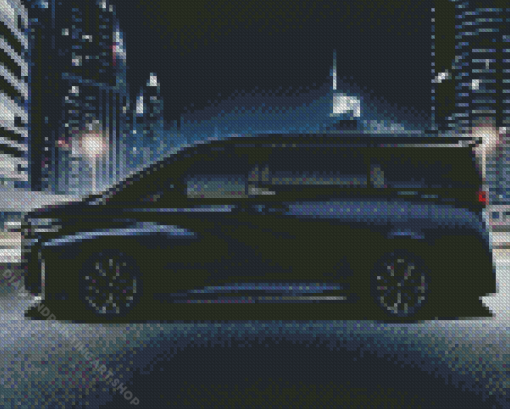 Black Toyota Alphard Diamond Painting Art