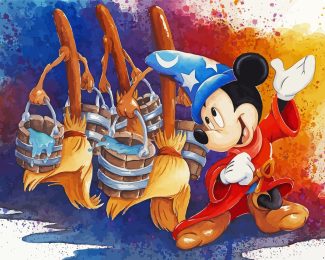 Fantasia Mickey Mouse Disney Diamond Painting Art