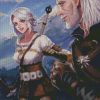 Geralt And Ciri The Witcher Diamond Painting Art