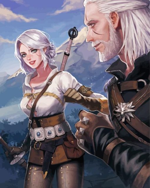 Geralt And Ciri The Witcher Diamond Painting Art