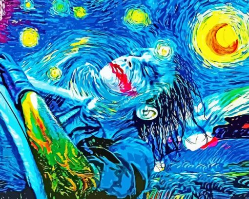 Joker Starry Night Diamond Painting Art