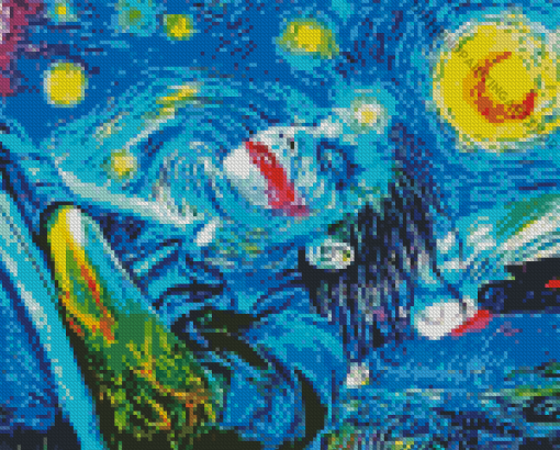 Joker Starry Night Diamond Painting Art