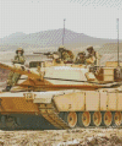 M1 Abrams Tank 5D Diamond Painting Art