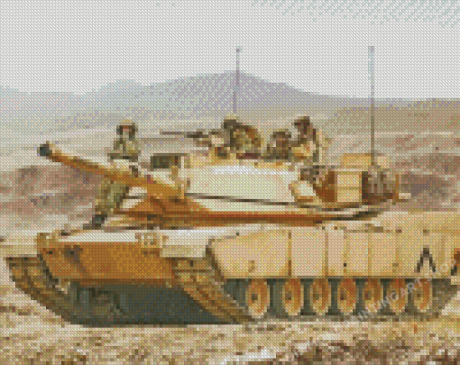 M1 Abrams Tank 5D Diamond Painting Art