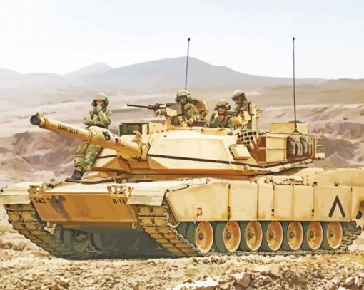 M1 Abrams Tank 5D Diamond Painting Art