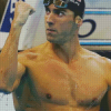 Michael Phelps Swimmer Diamond Painting Art