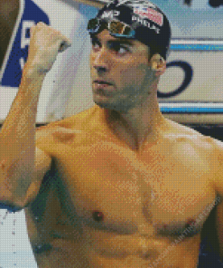 Michael Phelps Swimmer Diamond Painting Art