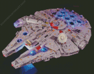 Millennium Falcon Spaceship Diamond Painting Art