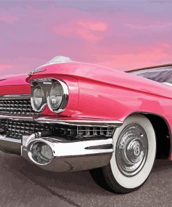 Pink Cadillac Diamond Painting Art