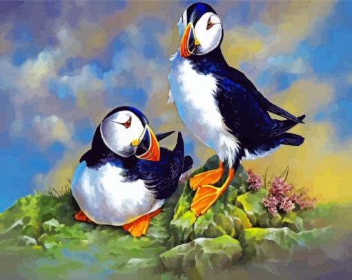 Puffin Birds 5D Diamond Painting Art
