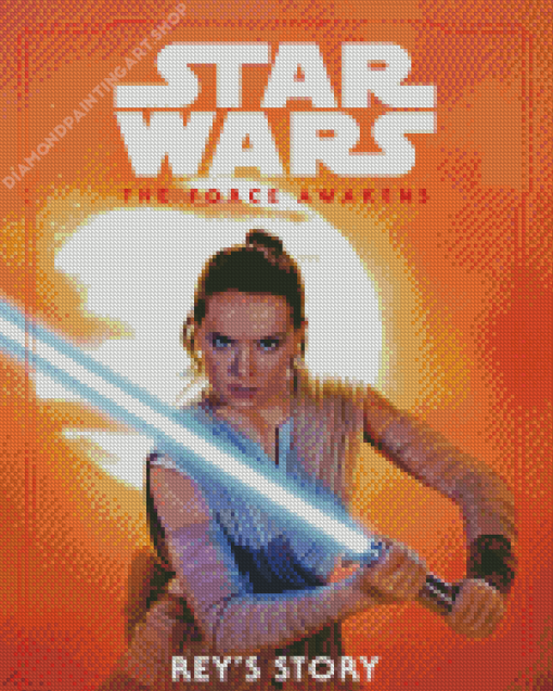 Rey Star Wars Poster Diamond Painting Art