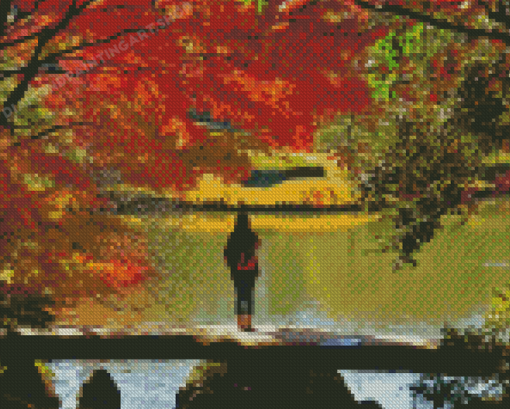 Rikugien Togetsukyo Garden 5D Diamond Painting Art