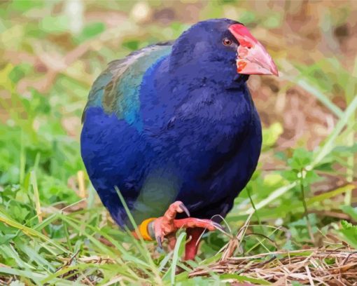 Takahe Flightless Bird Diamond Painting Art