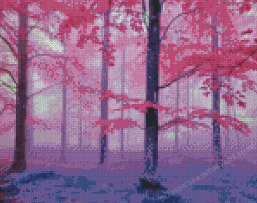 The Pink Forest 5D Diamond Painting Art