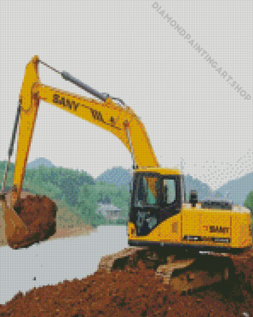 Machine Excavator Sany 25 Diamond Painting Art