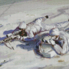 Abstract Snow Snipers Diamond Painting Art