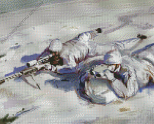 Abstract Snow Snipers Diamond Painting Art