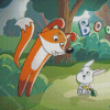Fox And Rabbit Diamond Painting Art