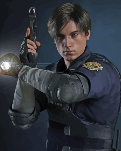 Leon Kennedy Diamond Painting Art