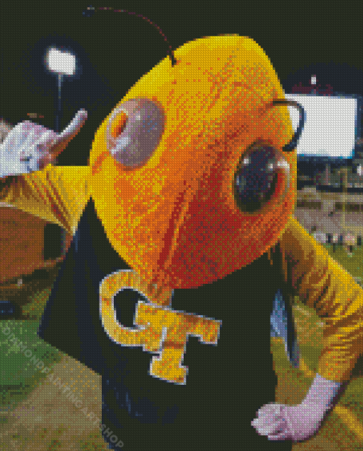 Mascot Of Georgia Tech Yellow Diamond Painting Art