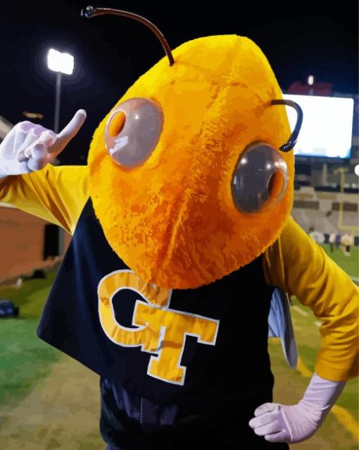 Mascot Of Georgia Tech Yellow Diamond Painting Art