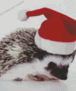 Christmas Hedgehog 5D Diamond Painting Art