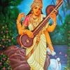 Saraswati Goddess Diamond Painting Art