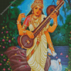 Saraswati Goddess Diamond Painting Art