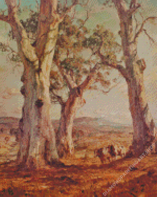 The Three Gums By Hans Heysen Diamond Painting Art