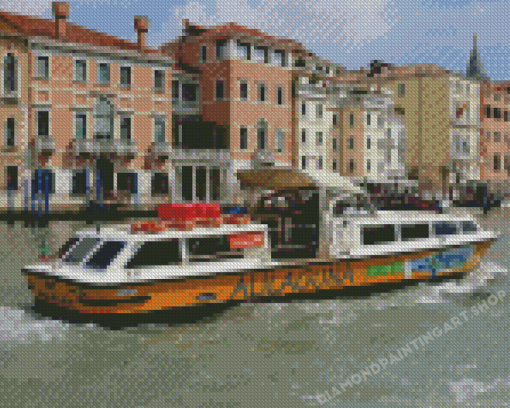 Water Bus Venice 5D Diamond Painting Art