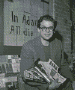 Allen Ginsberg With Books Diamond Painting