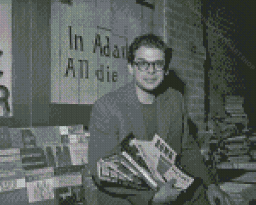 Allen Ginsberg With Books Diamond Painting