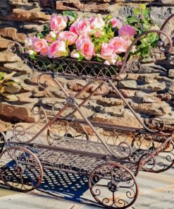 Cart With Flowers Diamond Painting