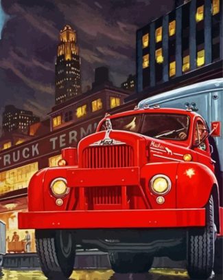 Classic Mack Truck Diamond Painting