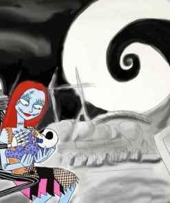 Jack and Sally With a Baby Diamond Painting