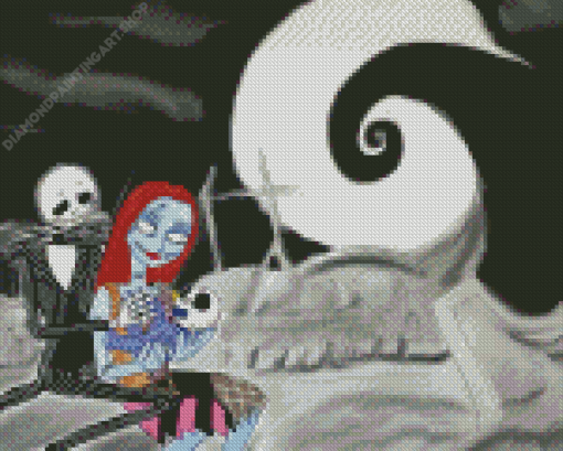 Jack and Sally With a Baby Diamond Painting
