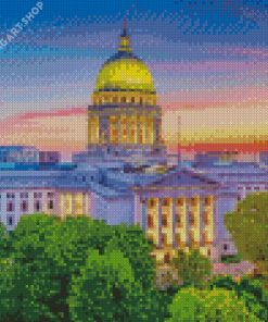 Madison Wisconsin State Capitol Diamond Painting