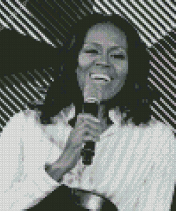 Black and White Michelle Obama Diamond Painting