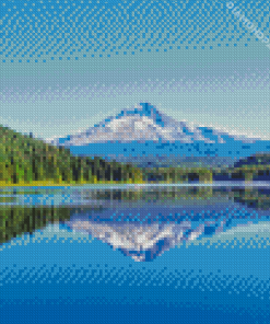 Landscape of Trillium Lake Diamond Painting