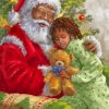 Merry Christmas Black Santa Diamond Painting