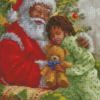 Merry Christmas Black Santa Diamond Painting