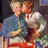 Student Kissing His Teacher Diamond Painting