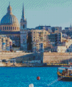 Valleta Malta Harbor diamond painting