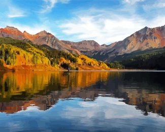 Autumn Colors In Trout Lake Colorado Diamond Painting