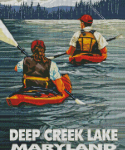 Deep Creek Lake Poster Diamond Painting