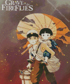 Grave of The Fireflies Poster Diamond Painting