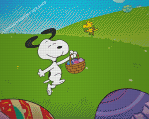 Its The Easter Beagle Charlie Brown Diamond Painting